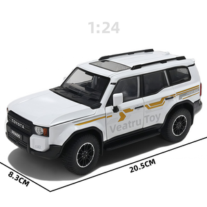 Modèle de voiture en alliage moulé sous pression XLG 1:24 Prado LC250 avec son et lumière, portes ouvrables, modèle en <span class=keywords><strong>métal</strong></span> décoratif - Product Image 1