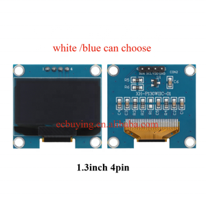 شاشة OLED جديدة مقاس 1.3 بوصة، وحدة عرض LCD بدقة 128*64، محرك SH1106، 4 أو 7 سنون، باللون الأبيض والأزرق - Product Image 2