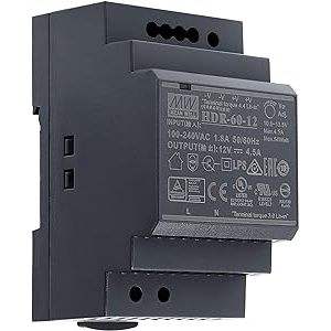 Fuente de Alimentación Meanwell HDR-60-12 de 60W, 12V, 5A, para Riel DIN, Salida Única, Enfriamiento por Convección Natural - Product Image 4