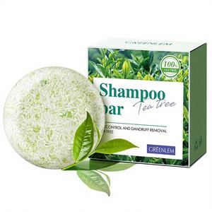 GREENLEM Shampoing Solide à l'Huile d'Arbre à Thé Anti-Pelliculaire, Contrôle du Sébum, Hydratant, Apaisant pour Cuir Chevelu Gras, Marque Privée - Product Image 6