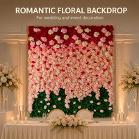 Premier jardin fantaisie écarlate rose vert pelouse fleur artificielle mur mariage Restaurant hôtel librairie événements fête mur décor