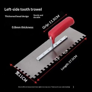Couteau à plâtrer en acier au manganèse épaissi à dents, manche en plastique, lame à dents multi-spécifications <span class=keywords><strong>pour</strong></span> le travail de maçonnerie et de carrelage - Product Image 6