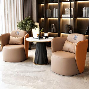 Sofá de Cuero para Negociaciones Comerciales, Estilo Italiano, Lujoso y Moderno, para Salón de Belleza, Área de Recepción Informal, Silla <span class=keywords><strong>Hotek</strong></span> - Product Image 6