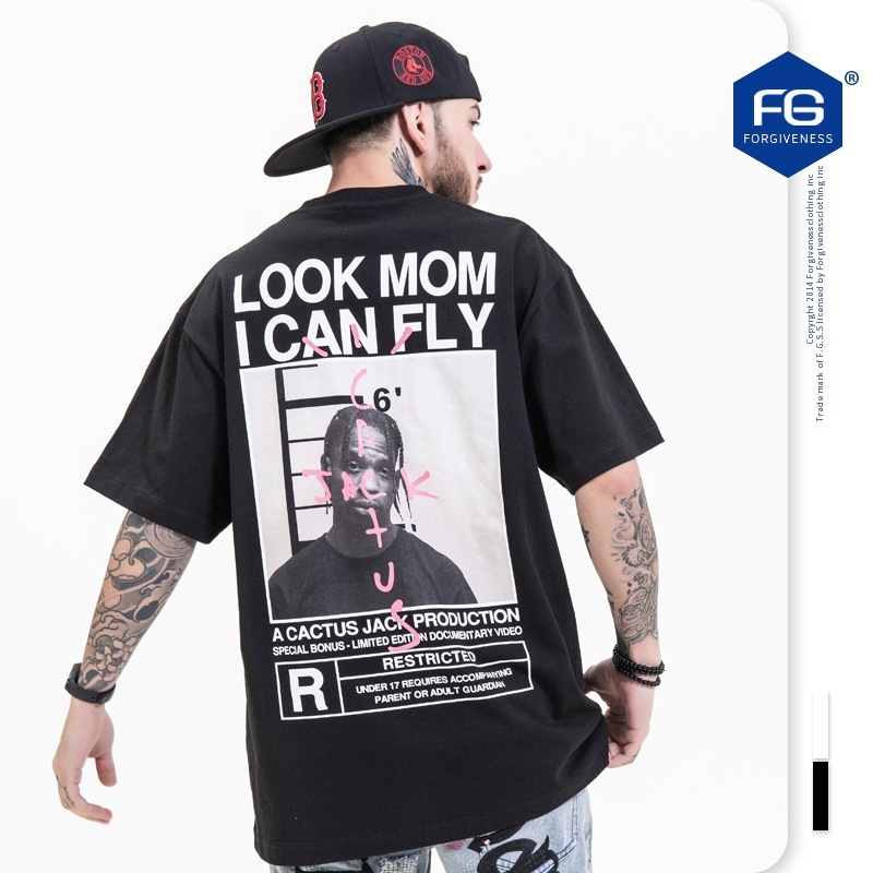 Silent Vortex Men's Oversized Y2K Graphic Tee - Vintage Streetwear Graffiti Short Sleeve T-Shirt - View #8