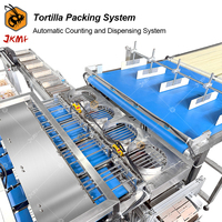 Ligne d'emballage de tortilla entièrement automatique pour 10 20 pièces Machine d'emballage de sacs de tortilla de maïs Taco Burrito Tortilla Machine d'emballage