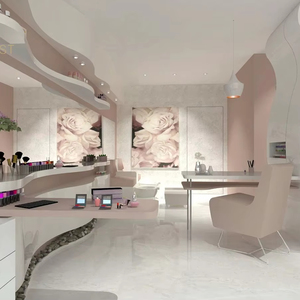 Customization Modern Luxury Cosmetic <b>showcases</b> Furniture with LED Lighting Cosmetics cosmetic shop shelf Shop Display Design - Product Image 1