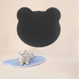 MSD-ZC013 Waterproof Easy Clean Bear Head Shape Double Layer EVA Solid Pattern All Seasons <b>Cat</b> <b>Litter</b> Mat - Product Image 1