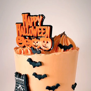 Honey And Sweetness Halloween Acrylic <b>Cake</b> <b>Decorations</b> Double Layer Happy Halloween <b>Cake</b> Plugin Party <b>Supplies</b> - Product Image 4