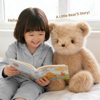 Ours en peluche lesté OEM/ODM - Ours brun clair doux et moelleux avec particules lestées pour soulager l'anxiété