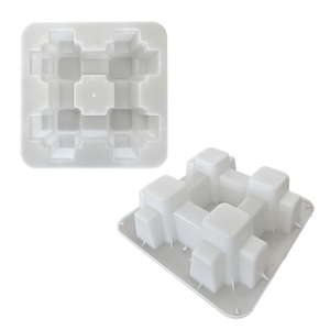 Ladrillo de Jardinería de Cuatro Orificios y Doble Fosa, Tipo Nuevo, de Venta Exitosa, Diseño Cóncavo-Convexo, Tipo Tres en Raya - Product Image 2