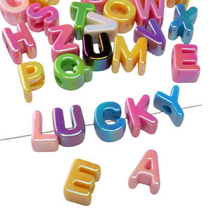 <span class=keywords><strong>Perline</strong></span> Alfabeto in Acrilico Colorato <span class=keywords><strong>con</strong></span> Foro Grande, 26 Pezzi, <span class=keywords><strong>Perline</strong></span> Lisce <span class=keywords><strong>per</strong></span> Bracciali, Collane e Creazione di Gioielli - Product Image 1