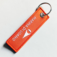Porte-clés promotionnel d'étiquette brodée tissée de qualité avec le logo fait sur commande porte-clés bon marché de logo de voiture pour des souvenirs