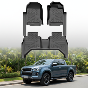 แผ่นรองพื้นรถยนต์ TPE 5D แบบลึก ป้องกันรอยขีดข่วนเต็มพื้นที่ สำหรับ <span class=keywords><strong>Isuzu</strong></span> <span class=keywords><strong>D</strong></span>-<span class=keywords><strong>MAX</strong></span> ปี 2021 ขึ้นไป รุ่น 4 ประตู (สินค้ามาใหม่) - Product Image 1