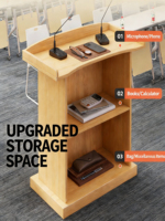 Muebles para Áreas Públicas Escolares, Podio Moderno de Madera, Púlpito de Iglesia, Atril para Profesores, para Aulas, Salones e Iglesias