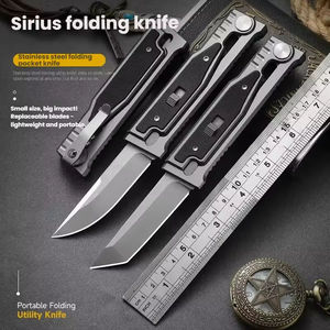 Cuchillo Táctico EDC Personalizable para Exteriores, Cuchillos Portátiles con Hoja de Acero Inoxidable y Mango para Camping, Supervivencia, Caza y Frutas - Product Image 1