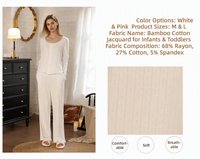 Ensemble de Nuit Élégant et Luxueux pour Femme, Teinture Réactive, Couleurs Chics et Sereines, Coutures Contrastées Résistantes à la Décoloration, Idéal pour Boutiques