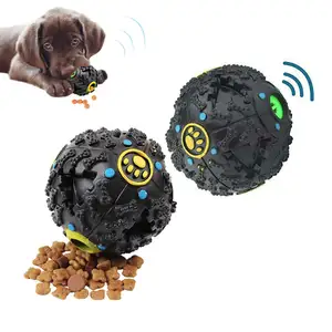 Giggle Squeaky Interactive Pet Chew Ball TPU Puppy Slow Feeder Food Puzzle Toy Enrichment Dog Treat Dispenser Toy