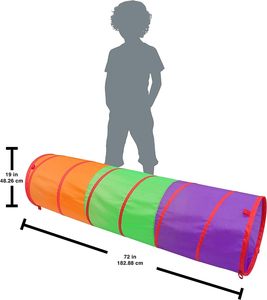 Tunnel de jeu pour enfants et tout-petits, tente tunnel colorée, jouet tunnel à ramper pop-up, tunnel à ramper double usage pour garçons et filles, jeu en plein air - Product Image 3