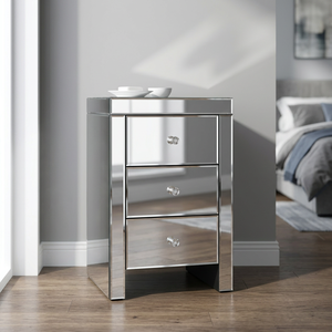 Wholesale New Modern Convertible Wooden Bedroom <b>Gym</b> Nightstand <b>Mirror</b> Side Table Drawer High Quality Cupboard - Product Image 3