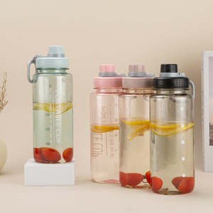 Bpa 무료 보텔라 데 아구아 데포르티바 34Oz 1L 1000Ml 야외 스포츠 플라스틱 물병 손잡이와 - Product Image 5