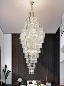 Langju Modern Art Deco Personalizable Big Hotel Lobby Iluminación para Hotel Lobby Sala de estar Techo alto Puerta de entrada Candelabro - Product Image 2