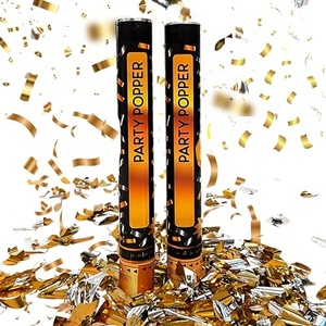 Holding pink Paper Petals <b>Confetti</b> Cannon Holiday Party Popper New Year <b>Christmas</b> Wedding Birthday Housewarming - Product Image 1