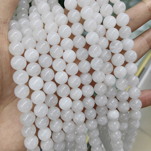 Wholesale 4-10mm Natural <strong>Stone</strong> White <strong>Jade</strong> Crystal Bead Bracelet Gemstone Diy Jewelry for Women Men - Product Image 2