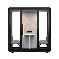 Cabine de bureau modulaire portable Comine, insonorisée et acoustique, pour hôtel et entrepôt, environnements de travail flexibles