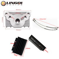 LINGQI CNC Racing Pit Dirt Bike Refroidisseur d'huile moteur Système de refroidissement Kit de radiateur pour la plupart des motos