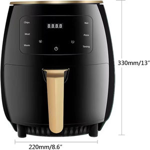 Mejor Freidora de Aire Eléctrica de 6L con Pantalla Táctil Inteligente Moderna, Mini Parrilla para Cocinar con Aceite Caliente, para Uso Doméstico, Exterior y Comercial, de Plástico - Product Image 3