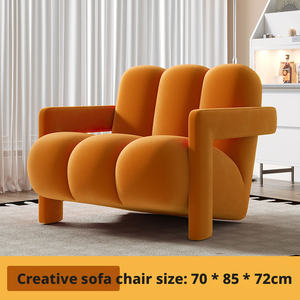 <span class=keywords><strong>Canapé</strong></span> individuel moderne et minimaliste en tissu, design créatif, pour salon, petit <span class=keywords><strong>canapé</strong></span> de <span class=keywords><strong>d</strong></span>étente de luxe léger - Product Image 5