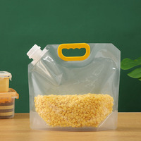 2.5l 5L 16 Oz 500ml sac de sachets de liquide de boisson transparent de qualité alimentaire avec bec latéral de calibre 1.6cm/bec moyen