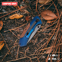 Couteau pliant tactique de poche en titane BR F81 personnalisé en gros, mini EDC pour l'extérieur