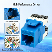 Alat Pasang Kabel RJ45 Keystone Jack 90 Derajat Cat5e Tanpa Alat Profesional untuk Modul Jaringan Tanpa Pelindung untuk Kabel Jaringan Kantor
