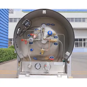 Station mobile gnl système d'alimentation portatif réservoirs d'azote liquide cryogénique sous vide cylindre