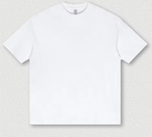 เสื้อยืดแขนสั้นผู้ชายทรงโอเวอร์ไซส์สำหรับวัยรุ่น ผ้าถักน้ำหนัก 190 กรัม ระบายอากาศได้ดี พิมพ์ลาย เสื้อยืดเปล่า - Product Image 2