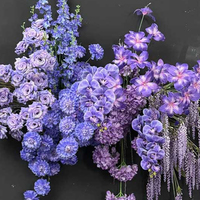Lila Serie Künstliche Blumen-Kollektion Handgefertigt Weich Individuell Anpassbar nach Bild Blumenmaterial Hochzeitsarrangement DIY Heimdekoration