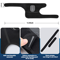 Masseur chauffant sans fil pour genou, écharpe vibrante électrique sans fil pour épaule et coude, 3-en-1 réglable, 3 niveaux de chaleur, rechargeable
