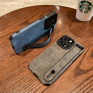 เคสโทรศัพท์แบบผ้ากำมะหยี่หนัง TPU+PC สไตล์ Ins พร้อมสายคล้องมือและลายวิวเมืองสำหรับ 16 <span class=keywords><strong>Pro</strong></span> - Product Image 4