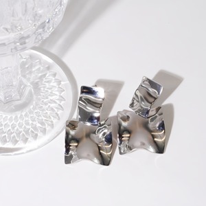 Bijoux anti-ternissement en gros, plaqué or 14 carats, acier inoxydable, boucles d'oreilles pendantes géométriques, boucles d'oreilles brillantes argentées pour les fêtes - Product Image 3