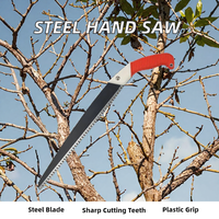 Scie à main manuelle en métal, scie à main en acier, scie d'élagage pour arboriculteur, scie à dents affûtées pour la coupe d'arbres, pour jardinage et menuiserie