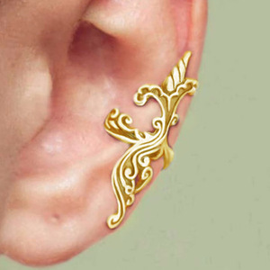 Orecchino a clip vintage a forma di fiore ondulato da donna, senza piercing, accessorio per l'orecchio da indossare tutti i giorni, gioiello alla moda per outfit. - Product Image 2