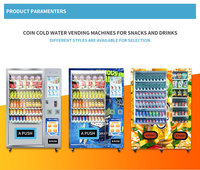 Distributeur automatique de boissons et de collations de 21.5 pouces à vendre distributeur automatique d'aliments frais et de fruits