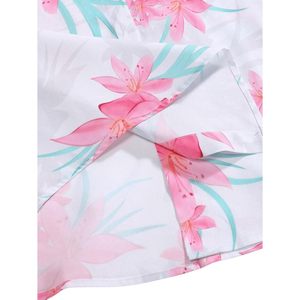 Conjunto de Camisa de Manga Corta y Pantalones Cortos con Estampado Floral para Hombre FOXA, Talla Grande, Transpirable, de Poliéster - Product Image 4