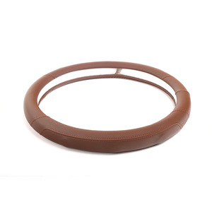 غطاء عجلة قيادة من الجلد الصناعي المخيط بنقشة المسام، مضاد للانزلاق ومناسب لجميع المواسم - Product Image 5