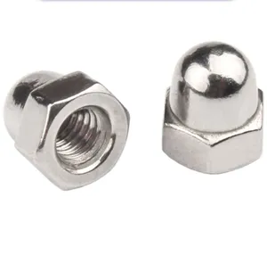 Turned Hexagon Domed Cap Nuts Stainless Steel DIN1587 Hex Domed Cap Nut Hex Connecting Domed Ball Head Acorn Nut