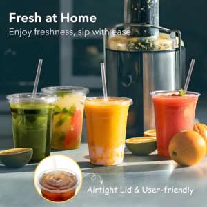 <span class=keywords><strong>Bicchieri</strong></span> Monouso in PET con Coperchi Piatti, Stampa Personalizzata per Caffè Freddo, Frullati, Succhi, Bibite, Cocktail - Product Image 5