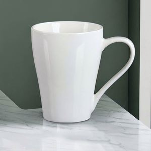 Design Wholesale Simple <b>Large</b>-capacity White Porcelain Mugs and Solid-color Ceramic <b>Cups</b> - Product Image 1