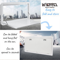 Neuer WIN FULL Weißer RV Klappbarer Camping-Wandtisch mit Beleuchtung, Premium Aluminium-Legierung Klapptisch-Set, 20kg Tragkraft