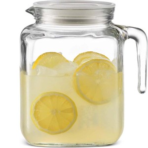 Jarra de vidrio hermética de alta calidad, con tapa y boquilla, ideal para zumo casero - Product Image 1